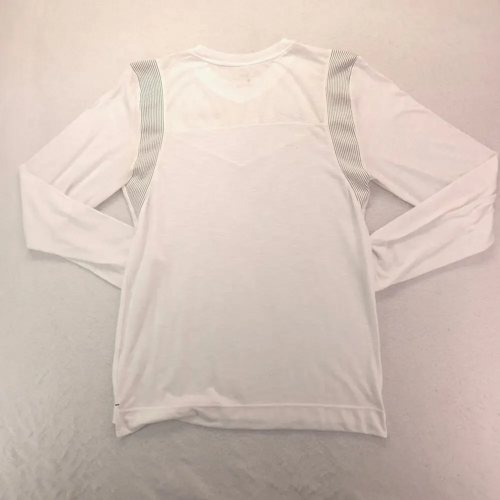 Nike Casual Crew Neck Long Sleeve Graphic T Shirt Mens Size Large L White - Picture 9 of 9